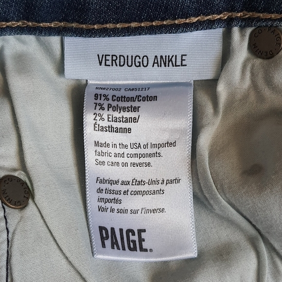 Paige Verdugo Ankle Jeans, Distressed, Ripped, Womens Size 27 - Picture 14 of 14